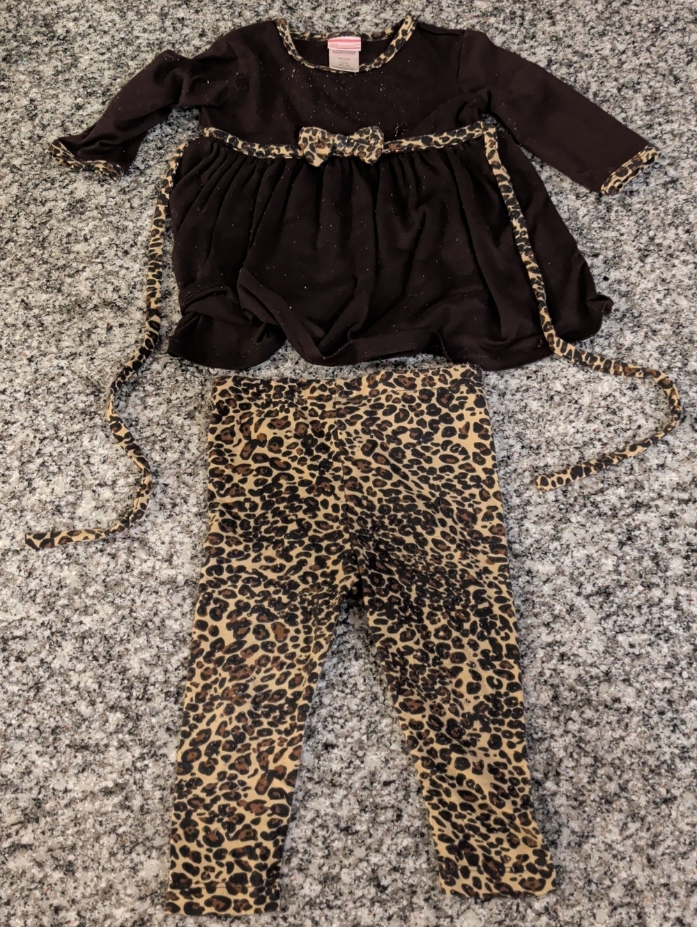 Kids Leopard Print Brown Matching Set - Brand Unspecified